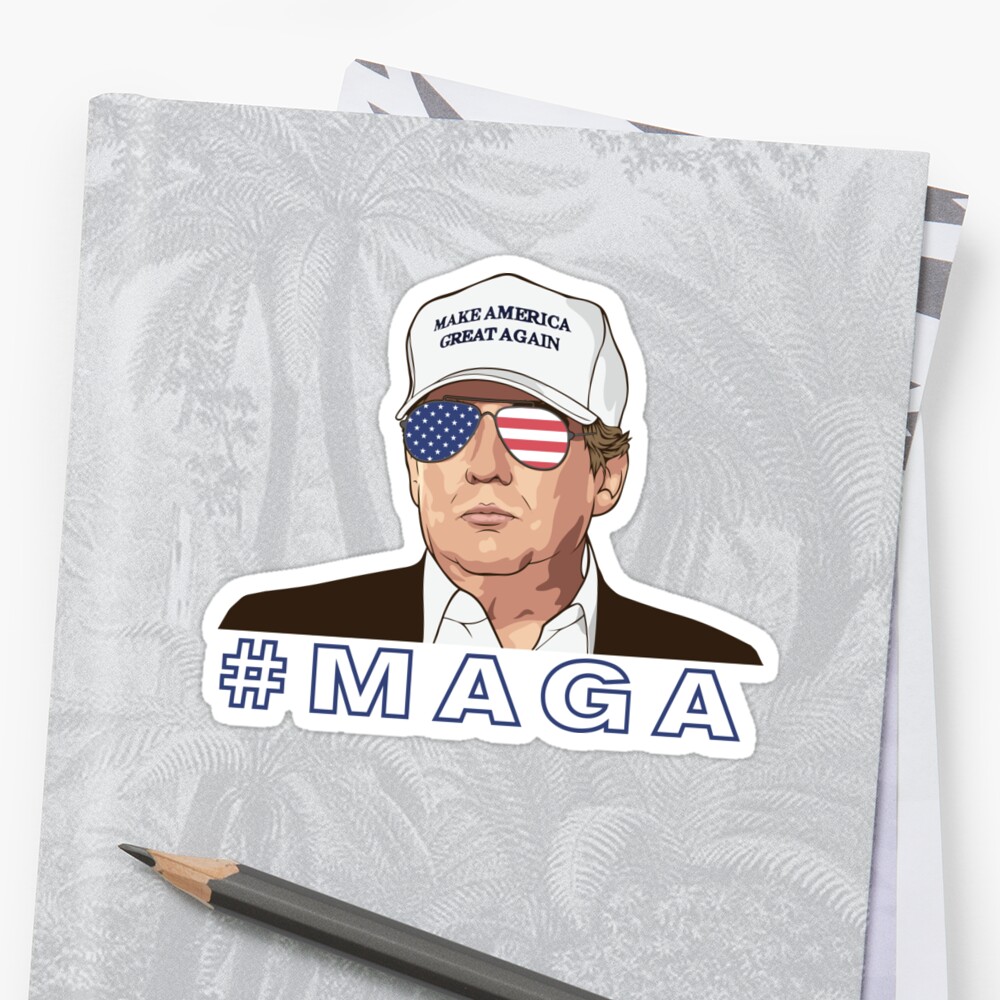 "Trump - MAGA" Stickers by ericbracewell | Redbubble