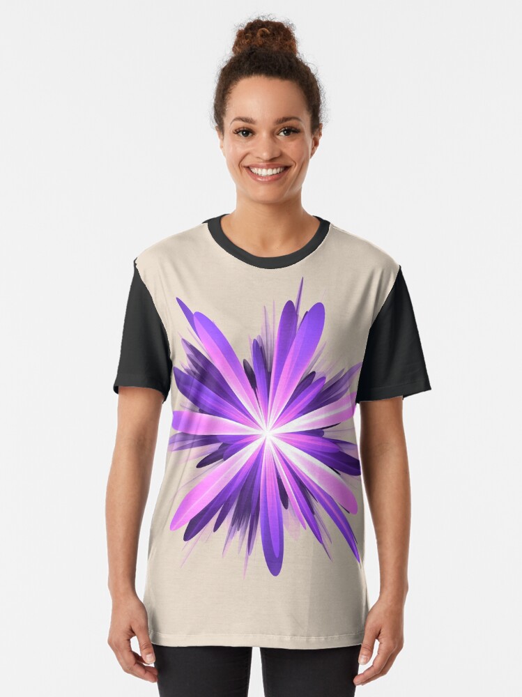 Alternate view of Flower blast #fractal art Graphic T-Shirt