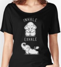 Funny Elephant Inhale Exhale Yoga Women's Relaxed Fit T-Shirt