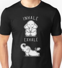 Funny Elephant Inhale Exhale Yoga Unisex T-Shirt
