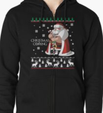 Christmas is Coming - Merry Christmas Ugly Shirt Veste zippée à capuche