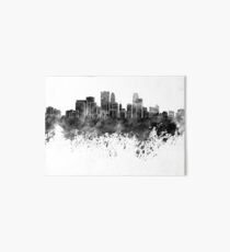 Minneapolis-Skyline im schwarzen Aquarell auf weißem Hintergrund Galeriedruck