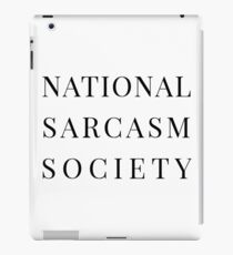 National Sarcasm Society iPad Case/Skin