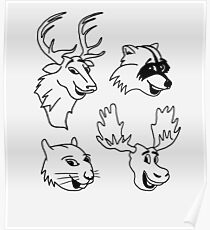 Animal Friends of Nature Poster