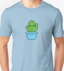 Cute cactus in blue pot Unisex T-Shirt