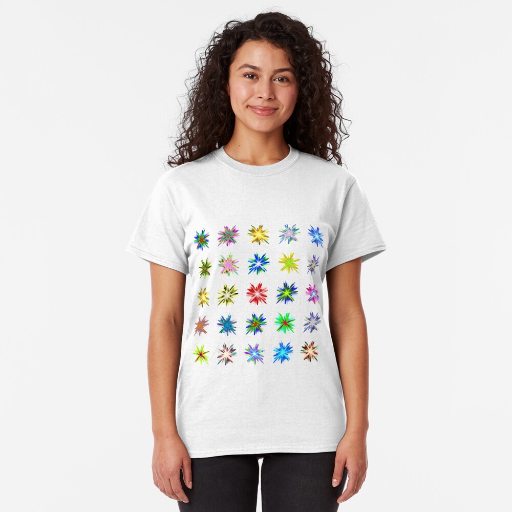 Flower blast structured chaos #fractal art Classic T-Shirt