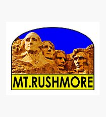 MOUNT RUSHMORE SOUTH DAKOTA NATIONAL MEMORIAL VINTAGE BLACK HILLS PARK Photographic Print