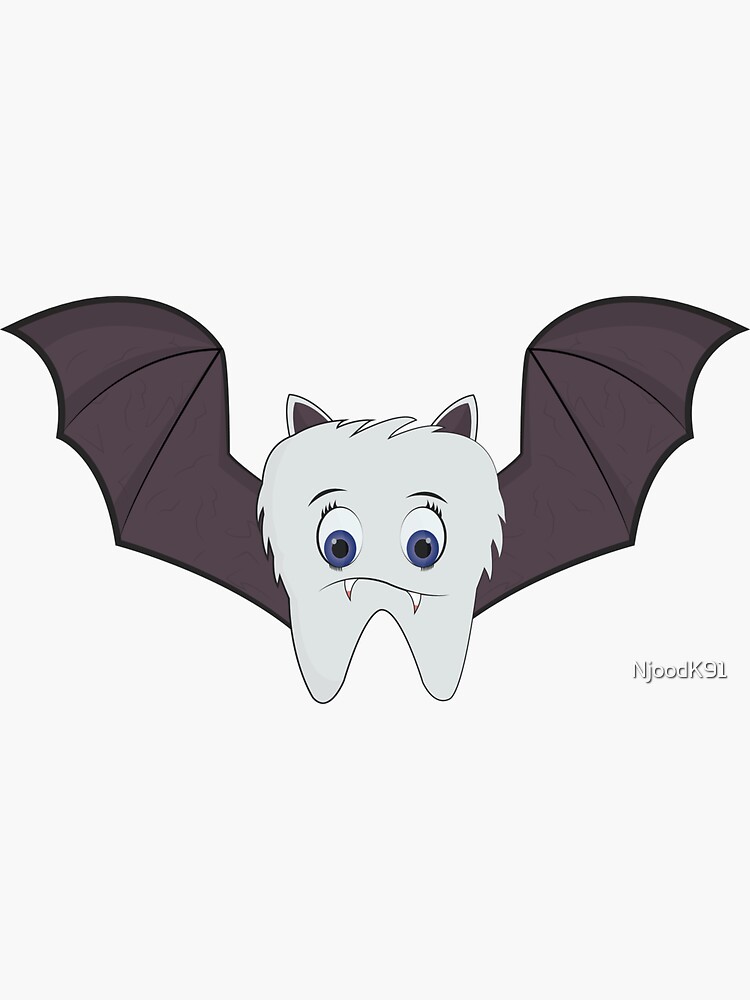 "Bat tooth" Sticker by NjoodK91 Redbubble