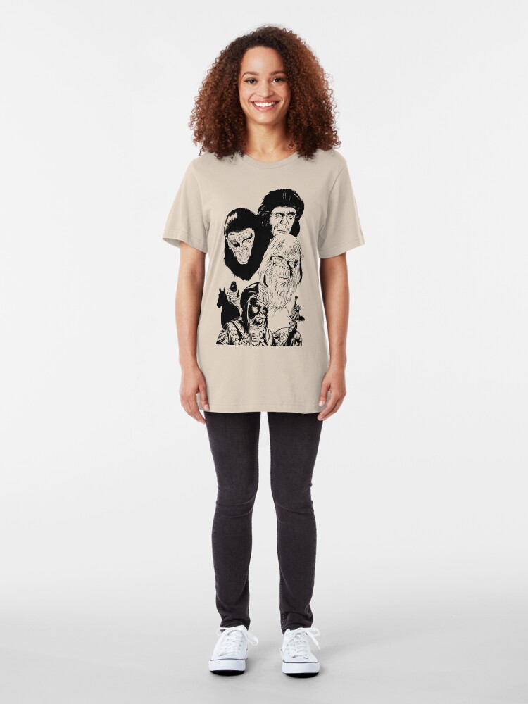 Alternate view of Ape Planet! Slim Fit T-Shirt