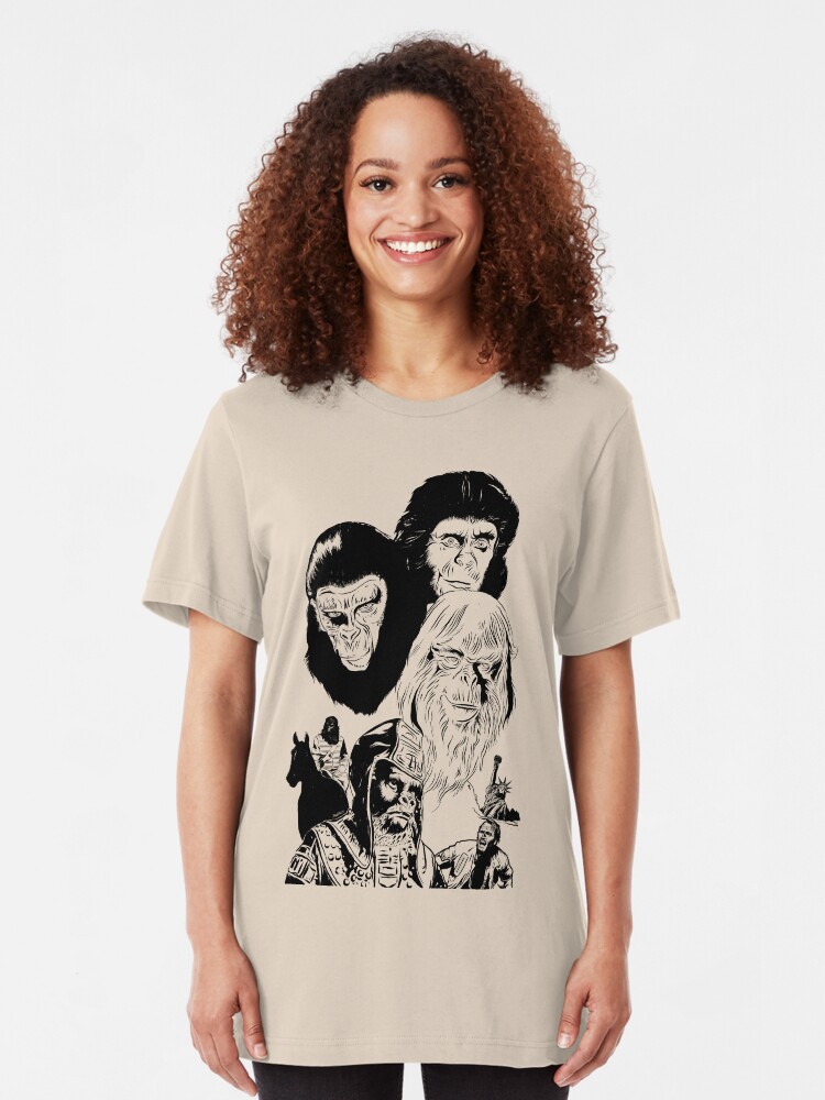 Alternate view of Ape Planet! Slim Fit T-Shirt