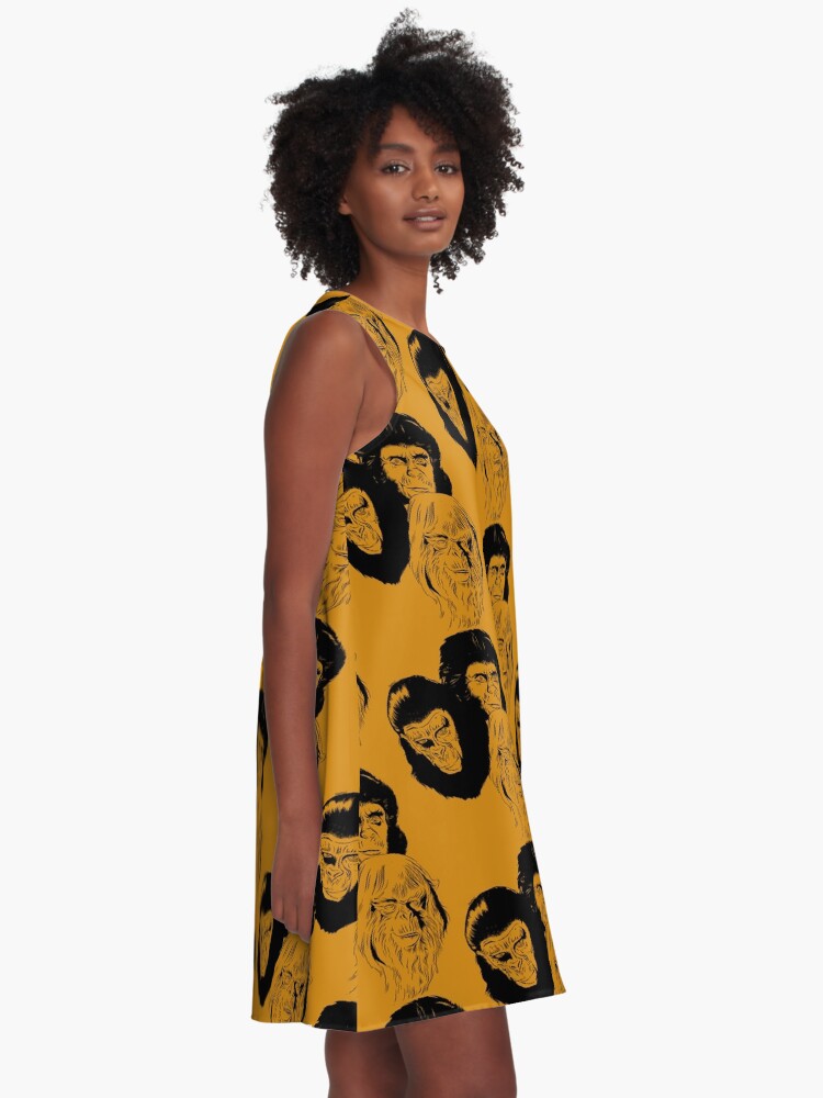Alternate view of Ape Planet! A-Line Dress