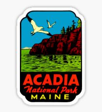 Acadia National Park Maine Vintage Travel Decal Sticker