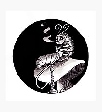 smoking Caterpillar Photographic Print