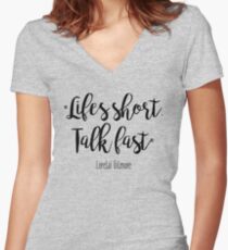Gilmore Girls - Life's Short Women's Fitted V-Neck T-Shirt