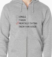 Sudadera con capucha y cremallera mental que data de Drew Van Acker