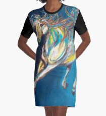 Wild Horses Graphic T-Shirt Dress