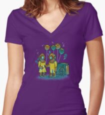 The Balloonfish Vender Women's Fitted V-Neck T-Shirt
