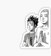 Nishinoya & Tanaka Prayer Haikyuu Manga Sticker Sticker