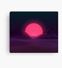 Neon Sunset Canvas Print
