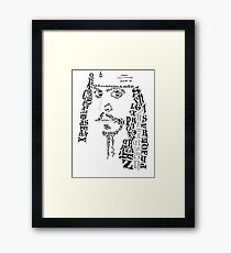 Typography Person Framed Print