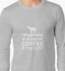 Happiness Coffee & My Goat Long Sleeve T-Shirt