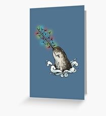Weihnachten Narwal Grußkarte
