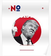 not my president trump red foto gegen Poster