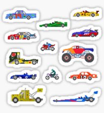 Sports Vehicles - The Kids' Picture Show - Pixel Art Sticker