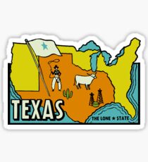 Texas Map Vintage Travel Decal Sticker