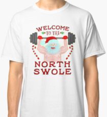 Funny Christmas Santa Claus North Swole Weightlifter Classic T-Shirt