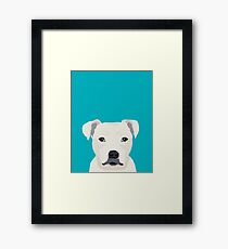 Pitbull pet portrait dog breeds pet friendly dog art unique gifts for dog lover Framed Print