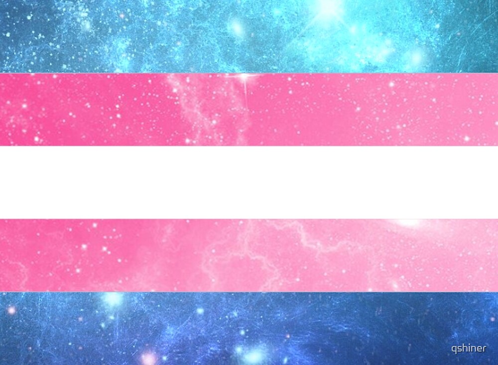 "Trans Flag - LGBTQ Galaxy" by qshiner | Redbubble
