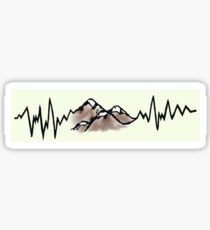 mountain heartbeat Sticker