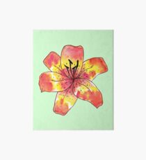 Watercolor Tiger Lily Art Board