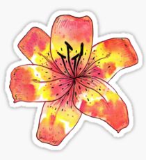 Watercolor Tiger Lily Sticker