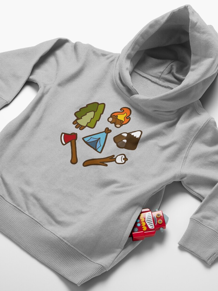 Alternate view of Camping is cool Toddler Pullover Hoodie
