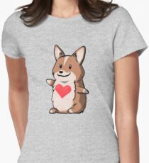 Pembroke Welsh Corgi Love Fitted T-Shirt
