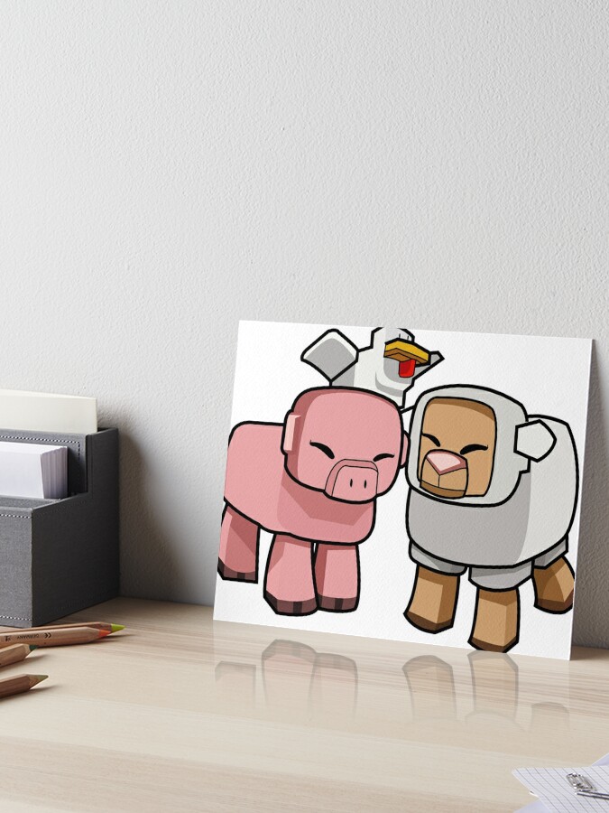 Minecraft Pig Art