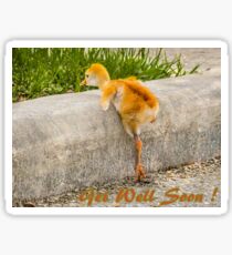 Get well soon - greeting card Sticker