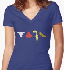 In die Liste der Waldhexe Tailliertes T-Shirt mit V-Ausschnitt