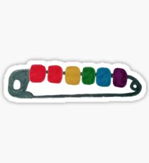 Rainbow Safety Pin Sticker