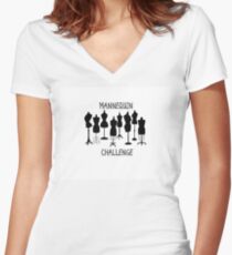 Mannequin Challenge Women's Fitted V-Neck T-Shirt