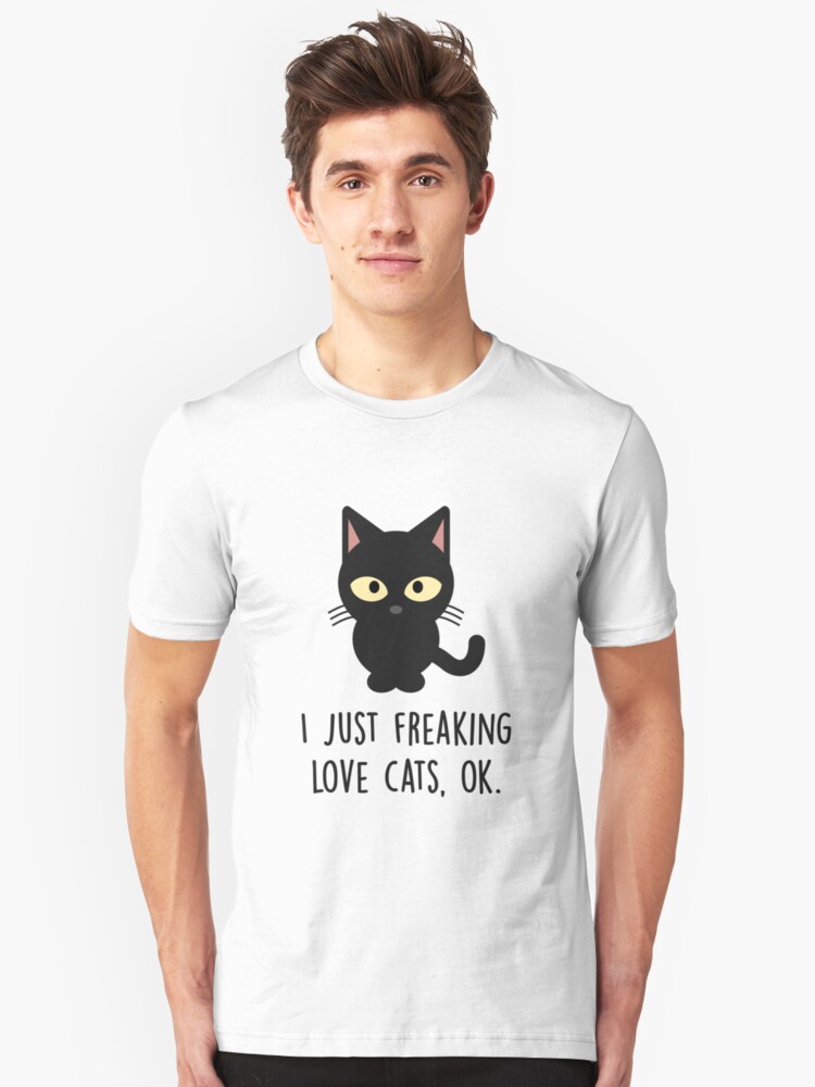 just funfundev love \u0027I T-Shirt cats, freaking ok\u0027 by