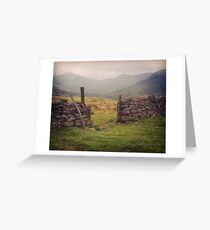 Nevis Mountian range Greeting Card