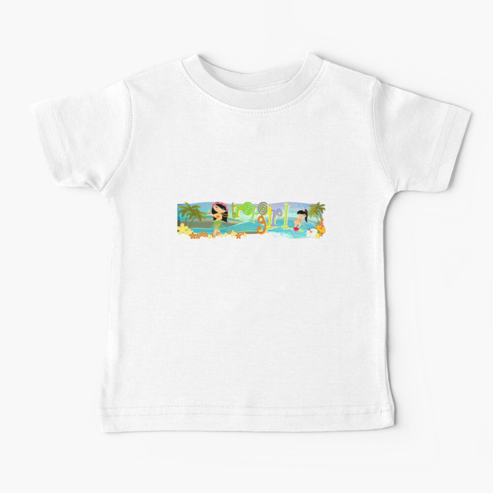 TropoGirl - Swaying and Playing in Paradise Baby T-Shirt