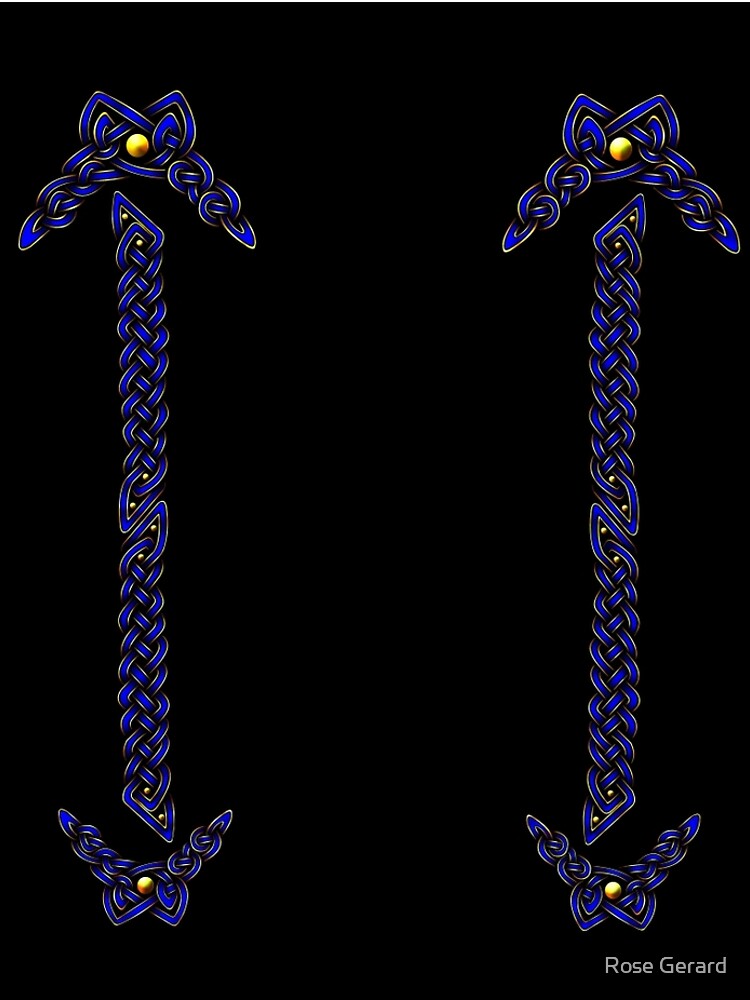 Celtic Knotwork - Gold and Blue by arkadyrose