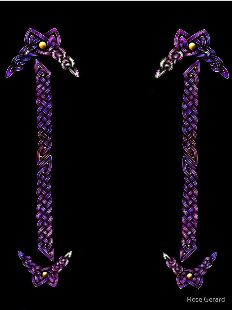 Celtic Knotwork - Gold and Galaxy by arkadyrose