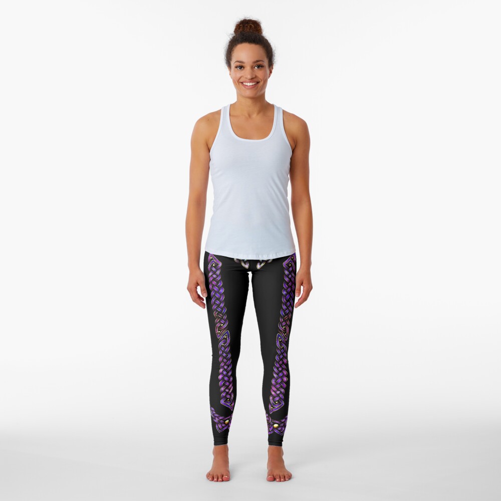Celtic Knotwork - Gold and Galaxy Leggings