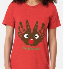 #HugsForNoah Rudolph Christmas Jumper Tri-blend T-Shirt