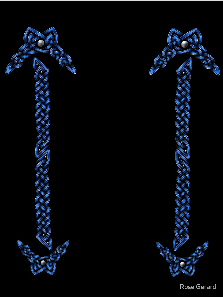 Celtic Knotwork - Silver and Light Blue by arkadyrose